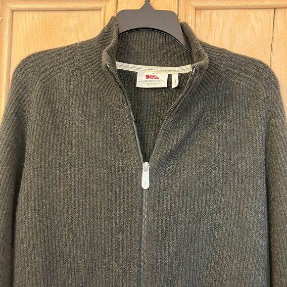 Fjallraven Mens Greenland Re-Wool Cardigan Size Small Green Olive FA EXC - Picture 4 of 12